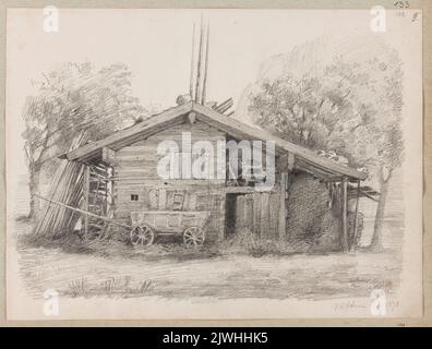 Studio di un edificio di campagna. Czachórski, Władysław (1850-1911), disegnatore, cartoonista Foto Stock