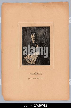 Riproduzione di un dipinto: Bilińska-Bohdanowicz, Anna (1857-1893), proprio ritratto; estratto da una rivista. Angerer, C. & Göschl (Wiedeń ; Zakład grafica; 1873-?), atelier di riproduzione, Ognisko (czasopismo ; Lwów ; 1904-1905), editore Foto Stock
