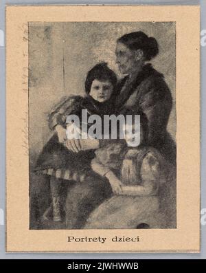 Riproduzione di un dipinto: Boznańska, Olga (1865-1940), Ritratto di bambini; da: Wędrowiec 1899, i, 907. Wędrowiec (Warszawa ; czasopismo ; 1863-1906), editore Foto Stock