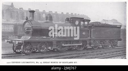 4.4.0 Locomotiva Express, No. 27, Gran Nord della Scozia RY. Foto Stock