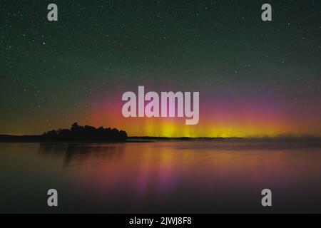 Aurora boreale - aurora boreale al nord Foto Stock