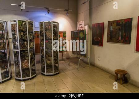 ADDIS ABEBA, ETIOPIA - 4 APRILE 2019: Mostre al Museo commemorativo dei martiri del terrore Rosso ad Addis Abeba, Etiopia Foto Stock