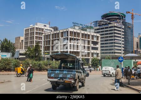 ADDIS ABEBA, ETIOPIA - 5 APRILE 2019: Vista del centro di Addis Abeba, Etiopia Foto Stock