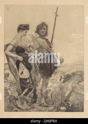 Pokusa, pl. 9, o śmierci, część II, op. XIII. Klinger, Max (1857-1920), artista grafico Foto Stock