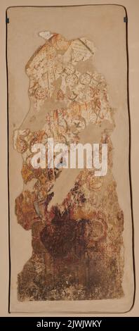 Malowidło ścienne: Władca nubijski i Chrystus tronujący. Sconosciuto, pittore Foto Stock