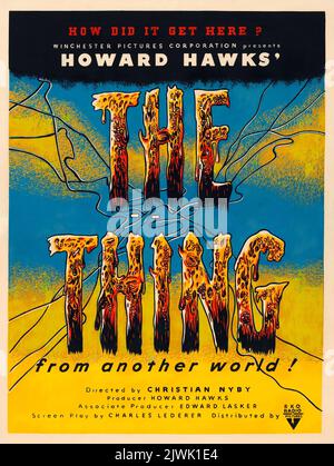 The Thing from Another World (RKO, 1951) poster del film d'epoca Foto Stock