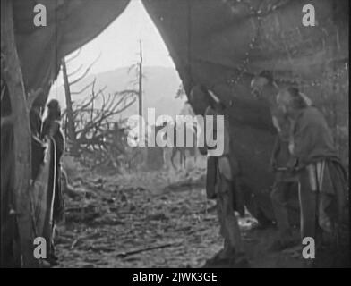 Ultimo schermo del film d'epoca Mohicans Foto Stock