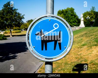 Cartello di divieto: Cani non ammessi (Losanna, Svizzera) Foto Stock