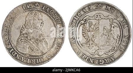 thaler. Jakub Kettler (książę Kurlandii i Semigalii; 1642-1682), regnante Foto Stock