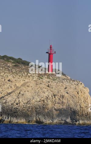 Isola remota Bisevo in Croazia Foto Stock