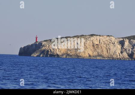 Isola remota Bisevo in Croazia Foto Stock