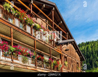 Italia Veneto canale d'Agordo - Tabià Foto Stock