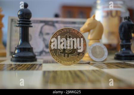 bitcoin è già un’opzione contro il dollaro e l’euro per i risparmiatori Foto Stock