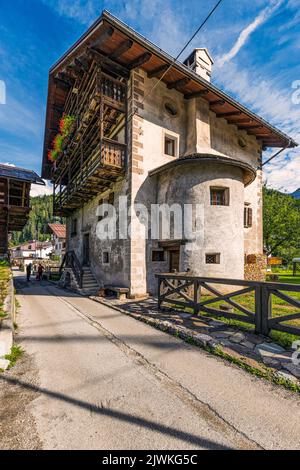 Italia Veneto canale d'Agordo - Via Tancon Foto Stock