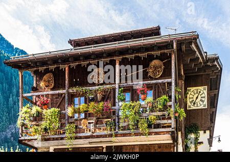 Italia Veneto canale d'Agordo - Tabià Foto Stock