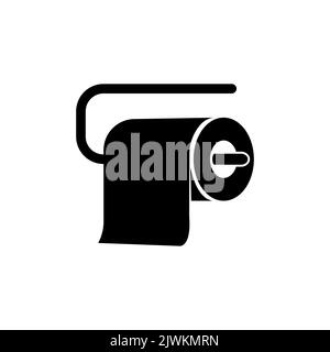 Carta igienica rotolo piatto icona vettoriale per app e siti web Illustrazione Vettoriale