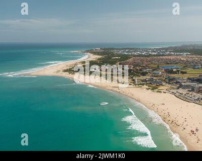Veduta aerea di Jeffreys Bay, Capo Orientale, Sud Africa Foto Stock