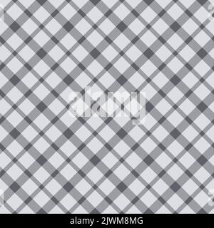 Motivo senza cuciture a plaid grigio. Illustrazione tradizionale del vettore di pattern. Stampa elegante senza cuciture. Illustrazione Vettoriale
