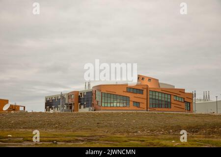 Esterno della Canadian High Arctic Research Station a Cambridge Bay, Victoria Island, Nunavut, Canada. Foto Stock