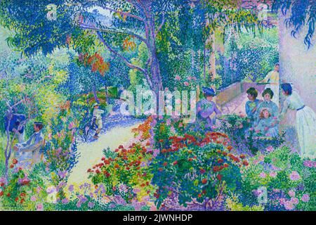 Pomeriggio nel giardino, Henri Edmond Cross, 1904-1905, Alte Nationalgalerie, Berlino, Germania, Europa Foto Stock