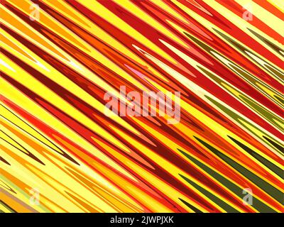 Sfondo a righe luminose in tonalità giallo-rosso per tessuti o stampe. Diagonale ondulata per vacanze o eventi, moda, scrapbooking, tessuti Foto Stock