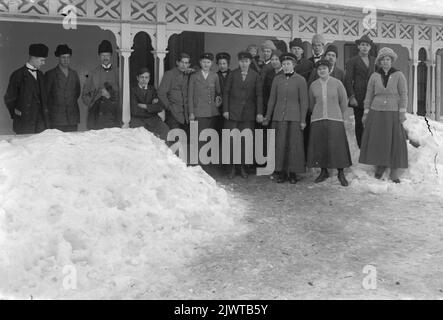 Västerberg Folk High School in viaggio scolastico a Dalarna Västerbergs Folkhögskola på skolresa fino a Dalarna Foto Stock