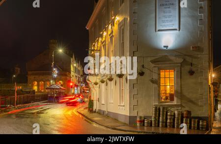 Il pub e ristorante Erskine Arms e il Bank of Conwy Bar, Conwy, Galles del Nord. Presa nel dicembre 2021. Foto Stock