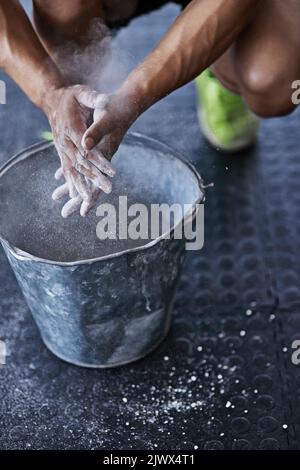 Polvere di gesso Foto stock - Alamy