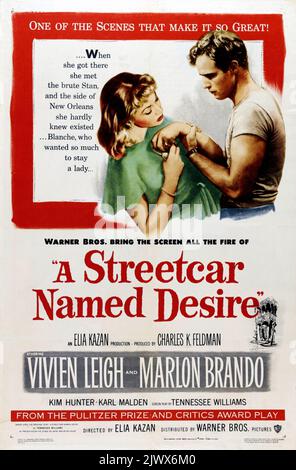 Una Streetcar di nome desiderio (1951) feat Marlon Brando e Vivien Leigh. Foto Stock