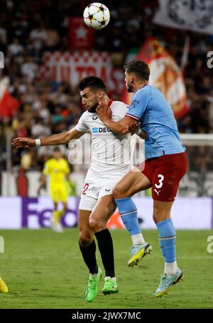 SIVIGLIA 6/09/2022 JORNADA 1 LIGA DE CAMPEONES (FSE DE GRUPOS) ESTADIO SANCHEZ-PIZJUAN SEVILLA FC-MANCHESTER CITY .ARCHSEV FOTO MANUEL GÓMEZ 900/CORDON PRESS Foto Stock