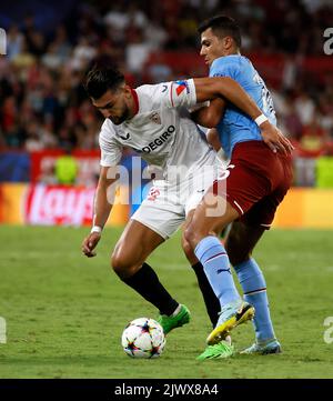 SIVIGLIA 6/09/2022 JORNADA 1 LIGA DE CAMPEONES (FSE DE GRUPOS) ESTADIO SANCHEZ-PIZJUAN SEVILLA FC-MANCHESTER CITY .ARCHSEV FOTO MANUEL GÓMEZ 900/CORDON PRESS Foto Stock