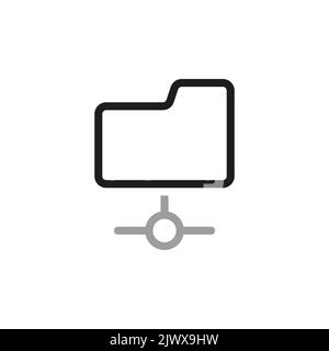 Icone delle linee di tecnologia dell'informazione. Icona dell'interfaccia utente in un design piatto. Pacchetto di icone con contorno sottile. Illustrazione Vettoriale