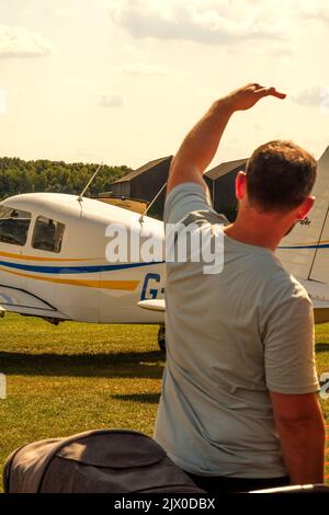 Sherburn air show e incontro sociale Yorkshire Inghilterra Foto Stock