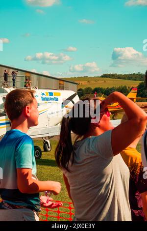 Sherburn air show e incontro sociale Yorkshire Inghilterra Foto Stock