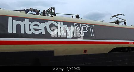 InterCityAPT,British Rail APT,BREL and British Rail Research Division Advanced Passenger Train Prototype 370006 a Crewe,Cheshire,Inghilterra,UK Foto Stock