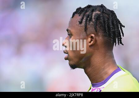 Firenze, Italia. 03rd Set, 2022. Christian Michael Kouakou Kouame (ACF Fiorentina) durante ACF Fiorentina vs Juventus FC, serie di calcio italiano A match in Florence, Italy, Settembre 03 2022 Credit: Independent Photo Agency/Alamy Live News Foto Stock