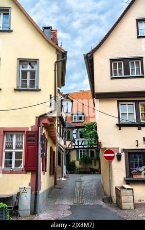 Architettura tradizionale di Aschaffenburg in Baviera, Germania Foto Stock