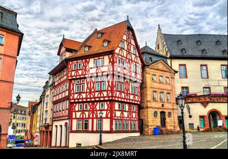 Architettura tradizionale di Aschaffenburg in Baviera, Germania Foto Stock