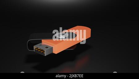 Immagine di rendering 3D mock up dell'unità USB Foto Stock