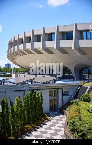 Yoyogi National Stadium (Kenzo Tange) costruito per le 1964 Olimpiadi di estate a Tokyo in Giappone Foto Stock