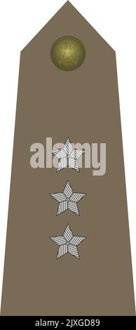 Shoulder pad ufficiale NATO segno per il PORUCZNIK (TENENTE) insignia rango nelle forze della terra polacca Illustrazione Vettoriale