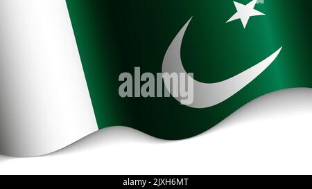 EPS10 Vector Patriotic Heart con bandiera del Pakistan. Un elemento di impatto per l'uso che si desidera fare di esso. Illustrazione Vettoriale