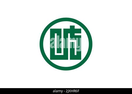 Bandiera della Prefettura di Gifu (Giappone) - vettore, Illustrazione Vettoriale