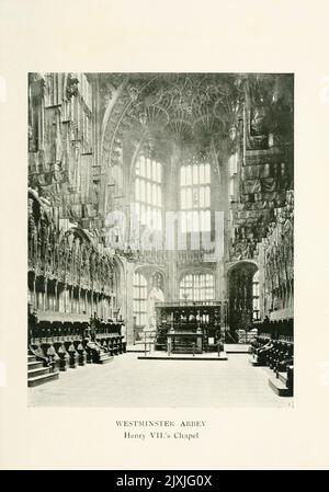 Westminster Abbey — Henry VII's Chapel from the book ' An Historical guide to London ' by Taylor, George Robert Stirling Pubblicazione data 1911 Editore Londra : J. M. Dent & Sons, Ltd.; New York, E. P. Dutton & Co. Foto Stock