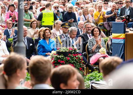 il presidente finlandese Sauli Niinistö e sua moglie Jenni Haukio, Åland 100 celebrazioni a Mariehamn, Finlandia il 09.06.2022. Fotografia: Rob Watkins/ALAMY Foto Stock