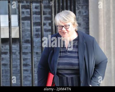 Londra, Regno Unito. 7th Set, 2022. Liz Truss, il nuovo primo Ministro, tiene il suo primo incontro con il suo nuovo Gabinetto. Il Segretario della Sanità e il Vice primo Ministro Therese Coffey parteciperai alla riunione odierna del Gabinetto. Credit: Uwe Deffner/Alamy Live News Foto Stock