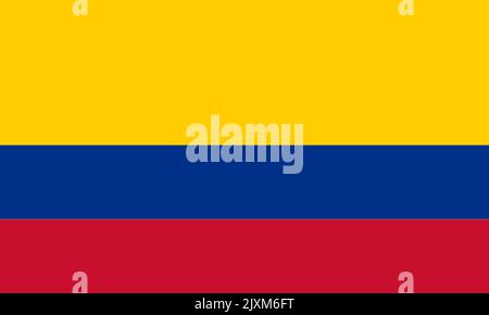 Bandiera nazionale Colombia. Icona della bandiera Colombia. Vettore di illustrazione della bandiera Colombia. EPS10 Illustrazione Vettoriale