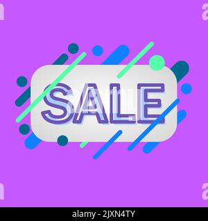 pubblicità banner vendita moderna e piatta Illustrazione Vettoriale