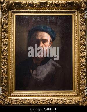 Autoritratto di Odilon Redon, Arte Symbolista, Musée d'Orsay, Parigi, Francia Foto Stock