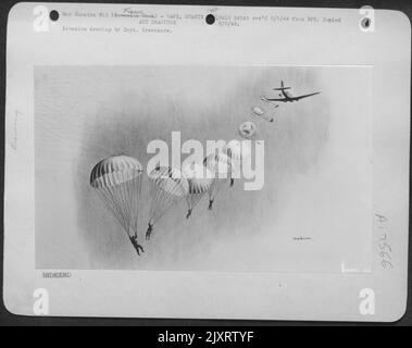 Disegno di invasione di Capt. Creekmore. Foto Stock